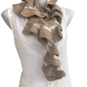 Crochet ruffle scarves