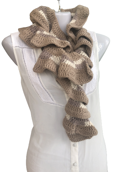 brown_curly scarf