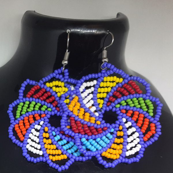 whirl wind beaded earring