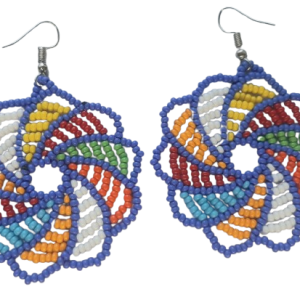 Bohemian whirlwind  beaded earrings