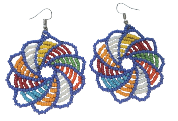 Bohemian whirlwind  beaded earrings