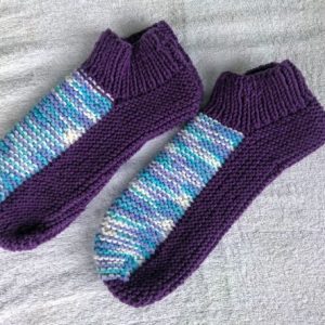 Hand knitted slippers