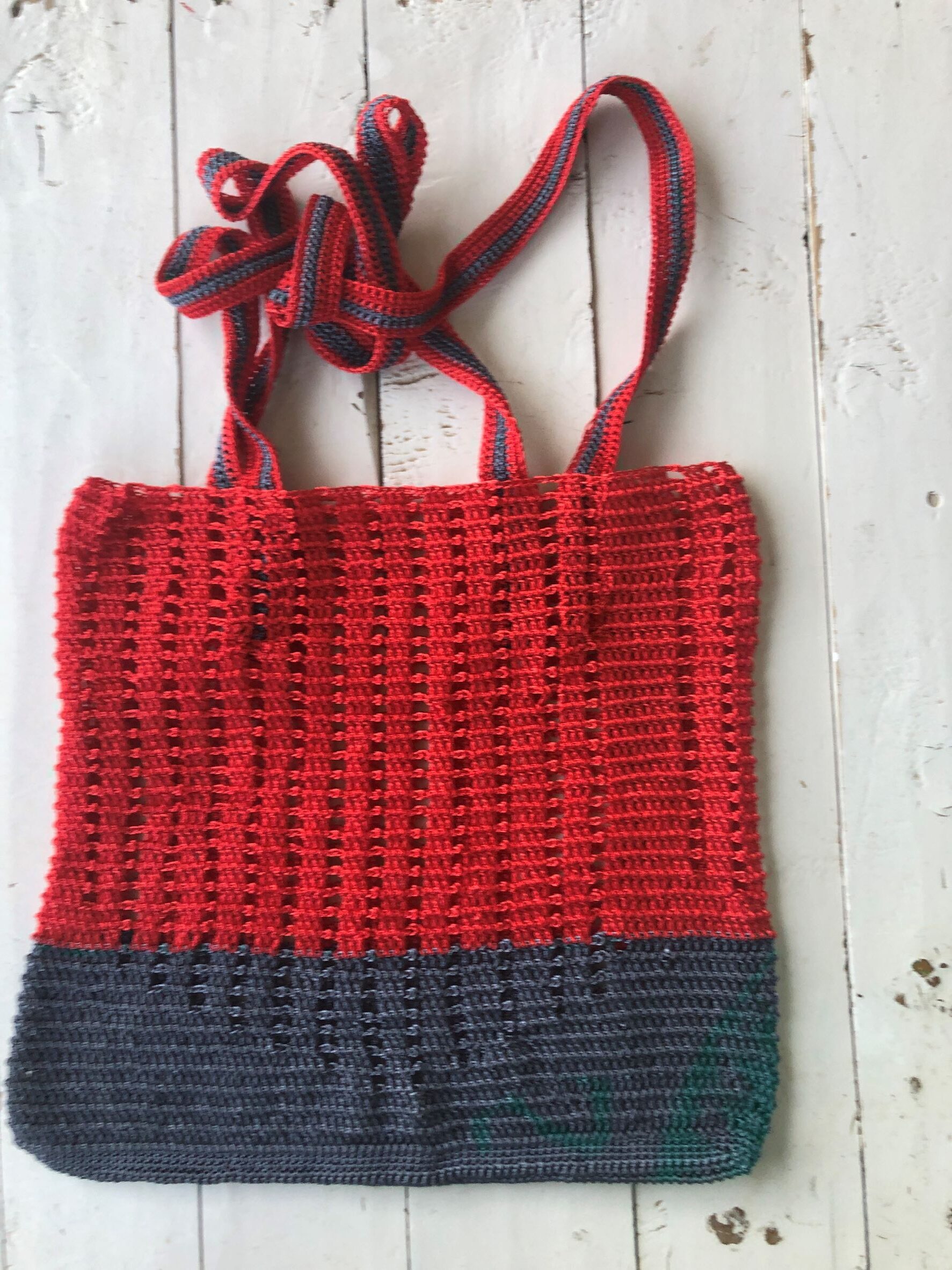 Black Crochet Tote Bag