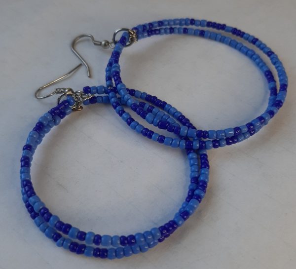 Stunning Seed Beaded Round Hoop Earrings