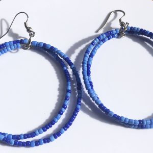 Stunning Seed Beaded Round Hoop Earrings – Handcrafted Perfection